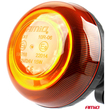 ΦΑΡΟΣ ΠΕΡΙΣΤΡΕΦΟΜΕΝΟΣ LED MINI 12/24V 18SMD ΕΛΑΣΤΙΚΟΣ ΒΙΔΩΤΟΣ ΠΟΡΤΟΚΑΛΙ 138x86mm AMIO -1 ΤΕΜ.