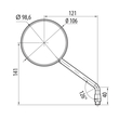 ΚΑΘΡΕΠΤΕΣ MOTO ΣΤΡΟΓΓΥΛΟΙ M10X1,25 DX 106cm STAR CLASSIC LAMPA - 2 ΤΕΜ