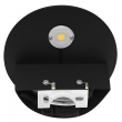 GloboStar® 93054 LED Φωτιστικό Τοίχου Απλίκα Αρχιτεκτονικού Φωτισμού Round Back Light Μαύρο Αδιάβροχο IP54 10 Watt 60° 1400lm 230V CREE Θερμό Λευκό Φ14 x Π5.1cm