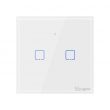 GloboStar® 80016 SONOFF T0EU2C-TX-EU-R2 - Wi-Fi Smart Wall Touch Button Switch 2 Way TX GR Series