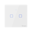 GloboStar® 80016 SONOFF T0EU2C-TX-EU-R2 - Wi-Fi Smart Wall Touch Button Switch 2 Way TX GR Series