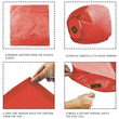 GloboStar® 35214 Ιπτάμενο Φαναράκι - Sky Lantern για Δεξιώσεις - Γιορτές - Κόκκινο Φ40 x Υ70cm