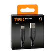 ΚΑΛΩΔΙΟ ΦΟΡΤΙΣΗΣ & ΜΕΤΑΦΟΡΑΣ ΔΕΔΟΜΕΝΩΝ USB A> TYPE C 3000mA/18W ΣΙΛΙΚΟΝΗΣ ΜΑΥΡΟ 150cm OPTILINE​ LAMPA - 1 TEM.