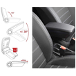 Opel Mokka LHD 2012-2016 / Opel Mokka X LHD 2016-2020 (με Εργοστασιακό Υποβραχιόνιο) Ολοκληρωμένος Τεμπέλης Καθίσματος ARMSTER 3 PLUG & PLAY από Πλαστικό και Vegan Δέρμα σε Μαύρο Χρώμα RATI - 1 τεμ.
