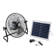 GloboStar® SOLARO-FAN 85352 Solar Fan Αυτόνομος Ηλιακός Επιδαπέδιος Ανεμιστήρας 25W 2 Λειτουργιών Ρεύματος με AC 220-240V ή με Φωτοβολταϊκό Panel 9V 12W & Επαναφορτιζόμενη Μπαταρία Li-ion 7.4V 4400mAh - 12 Ταχύτητες - Ενσωματωμένο USB 2.0 Charger Συσκευών - IP20 - Μ42 x Π20 x Υ35cm - Μαύρο & Ασημί - 2 Years Warranty