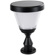 GloboStar® ARVENT 90534 Αυτόνομο Ηλιακό Φωτιστικό Κήπου - Κολωνάκι Αρχιτεκτονικού Φωτισμού Εξωτερικού Χώρου LED 10W 330lm 120° με Ενσωματωμένο Φωτοβολταϊκό Panel 6V 2W & Επαναφορτιζόμενη Μπαταρία Li-ion 3.2V 1800mAh με Αισθητήρα Ημέρας-Νύχτας - Αδιάβροχο IP65 - Σώμα Αλουμινίου & ABS - Φ24 x Υ36cm - Ψυχρό Λευκό 6000K - Μαύρο - 2 Χρόνια Εγγύηση