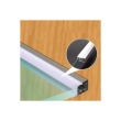 GloboStar® GLASSBOARD-PROFILE 70808-3M Προφίλ Αλουμινίου - Βάση & Ψύκτρα Ταινίας LED με Λευκό Γαλακτερό Κάλυμμα - Χρήση για Μοριακό Φωτισμό Γυαλιού Πάχους 8mm - Πατητό Κάλυμμα - Ασημί - 3 Μέτρα - Πακέτο 5 Τεμαχίων - Μ300 x Π1.1 x Υ1.7cm