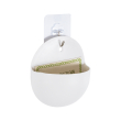 GloboStar® Artificial Garden LYON 20551 Διακοσμητικό Πλαστικό Κασπώ Γλάστρα - Flower Pot Λευκό Μ12 x Π6 x Υ13.5cm