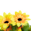 GloboStar® 78115 Τεχνητό Κρεμαστό Φυτό Διακοσμητική Γιρλάντα Λουλουδιών με 10 Κίτρινα Ηλιοτρόπια & Πράσινο Φύλλωμα Μ12 x Π12 x Υ250cm