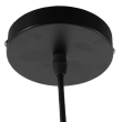 GloboStar® CUBE 01015 Μοντέρνο Κρεμαστό Φωτιστικό Οροφής Μονόφωτο Μαύρο Μεταλλικό Πλέγμα Φ25 x Y25cm