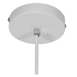 GloboStar® CHIME 01030 Μοντέρνο Κρεμαστό Φωτιστικό Οροφής Μονόφωτο Λευκό Μεταλλικό Καμπάνα Φ30 x Y15cm