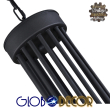 GloboStar® STAIRS 01024 Μοντέρνο Φωτιστικό Οροφής Πολύφωτο Μαύρο Μεταλλικό Φ80 x Y95cm