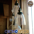 GloboStar® MONERA 01171 Vintage Κρεμαστό Φωτιστικό Οροφής Μονόφωτο 1 x E27 Γυάλινο Καμπάνα Φ30 x Y25cm