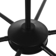 GloboStar® LIMI 01092 Vintage Industrial Κρεμαστό Φωτιστικό Οροφής Πολύφωτο Μαύρο Μεταλλικό Πολυέλαιος με Καπέλο Φ100 x Y65cm