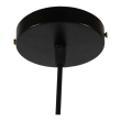 GloboStar® CANARIO 01107 Vintage Κρεμαστό Φωτιστικό Οροφής Μονόφωτο Μαύρο Μεταλλικό Πλέγμα Φ28 x Y47cm