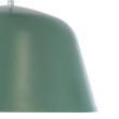 GloboStar® UPVALE 01285 Μοντέρνο Κρεμαστό Φωτιστικό Οροφής Μονόφωτο 1 x E27 Γκρι Πράσινο Μεταλλικό Καμπάνα Φ40 x Y24cm