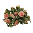 GloboStar® 09004 Τεχνητό Κρεμαστό Φυτό Διακοσμητική Γιρλάντα Μήκους 2 μέτρων με 16 X Μεγάλα Τριαντάφυλλα Ροζ