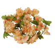 GloboStar® 09022 Τεχνητό Κρεμαστό Φυτό Διακοσμητική Γιρλάντα Μήκους 2.2 μέτρων με 18 X Άνθη Κερασιάς Σομόν
