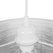 GloboStar® ACCADEMIA 01557 Μοντέρνο Industrial Κρεμαστό Φωτιστικό Οροφής Μονόφωτο 1 x E27 Μεταλλικό Λευκό Καμπάνα Φ35 x Υ25cm