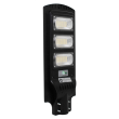 GloboStar® 71552 Αυτόνομο Ηλιακό Φωτιστικό Δρόμου Street Light LED SMD 150W 12000lm με Ενσωματωμένη Μπαταρία Li-ion 9000mAh - Φωτοβολταϊκό Πάνελ με Αισθητήρα Ημέρας-Νύχτας PIR Αισθητήρα Κίνησης Αδιάβροχο IP65 Ψυχρό Λευκό 6000K