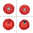 GloboStar® 71592 Αυτόνομο Ηλιακό Φωτιστικό Υφασμάτινη Κόκκινη Μπάλα Φ30cm LED SMD 1W 100lm με Ενσωματωμένη Μπαταρία 1200mAh - Φωτοβολταϊκό Πάνελ με Αισθητήρα Ημέρας-Νύχτας Αδιάβροχο IP65 Ψυχρό Λευκό 6000K