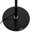 GloboStar® VERSA 00830 Μοντέρνο Φωτιστικό Δαπέδου Μονόφωτο Μεταλλικό Μαύρο με Μαύρη Μαρμάρινη Βάση Φ14.5 x Υ155cm