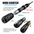 GloboStar® 85820 Σκοπευτικό Laser Center Point με 5 Κεφαλές Διαμέτρου 4.8mm έως 12mm RED Dot Laser - Κόκκινο