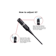 GloboStar® 85820 Σκοπευτικό Laser Center Point με 5 Κεφαλές Διαμέτρου 4.8mm έως 12mm RED Dot Laser - Κόκκινο