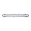 GloboStar® 90610 60cm Tri-Proof Πλαστικό PC Σκαφάκι με Μεταλλικά Clips για 1 x Λάμπες T8 Τύπου Φθορίου LED Τροφοδοσίας Ενός Άκρου Αδιάβροχο IP65