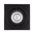GloboStar® AKIRA 60621 Επιφανειακό Κινούμενο Τετράγωνο Φωτιστικό Σποτ Αλουμινίου με Ντουί GU10 AC 220-240V IP44 Μ8 x Π8 x Υ10cm - Μαύρο - 5 Years Warranty