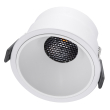 GloboStar® PLUTO-B 60261 Χωνευτό LED Spot Downlight TrimLess Φ10.4cm 15W 1875lm 38° AC 220-240V IP20 Φ10.4 x Υ6.5cm - Στρόγγυλο - Λευκό & Anti-Glare HoneyComb - Θερμό Λευκό 2700K - Bridgelux COB - 5 Years Warranty