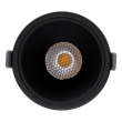 GloboStar® PLUTO-B 60262 Χωνευτό LED Spot Downlight TrimLess Φ10.4cm 15W 1950lm 38° AC 220-240V IP20 Φ10.4 x Υ6.5cm - Στρόγγυλο - Μαύρο & Anti-Glare HoneyComb - Φυσικό Λευκό 4500K - Bridgelux COB - 5 Years Warranty
