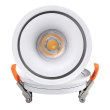 GloboStar® OMEGA-R 60294 Χωνευτό LED Spot Downlight TrimLess Φ10cm 12W 1560lm 36° AC 220-240V IP20 Φ10 x Υ8.2cm - Στρόγγυλο - Λευκό - Φυσικό Λευκό 4500K - Bridgelux COB - 5 Years Warranty