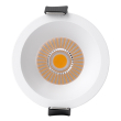 GloboStar® MICRO-B 60243 Χωνευτό LED Spot Downlight TrimLess Φ6cm 7W 875lm 38° AC 220-240V IP20 Φ6 x Υ7.8cm - Στρόγγυλο - Λευκό - Θερμό Λευκό 2700K - Bridgelux COB - 5 Years Warranty
