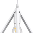 GloboStar® TRIANGLE 00622 Μοντέρνο Κρεμαστό Φωτιστικό Οροφής Τρίφωτο 3 x E27 Λευκό Μεταλλικό Πλέγμα Μ70 x Π22 x Y130cm
