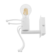 GloboStar® FIGURE 10001389 Μοντέρνο Παιδικό Φωτιστικό Τοίχου Απλίκα Μονόφωτο Λευκό Μεταλλικό Φιγούρα Μ12 x Π19 x Υ17cm