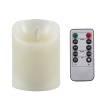 GloboStar® CANDLE 76491 Διακοσμητικό Realistic Κερί με LED Εφέ Κινούμενης Φλόγας - Μπαταρίας 2 x AA (Δεν Συμπεριλαμβάνονται) & Ασύρματο Χειριστήριο IR Θερμό Λευκό 2700K Dimmable Λευκό Φ16 x Υ18cm