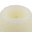 GloboStar® CANDLE 79537 Διακοσμητικό Realistic Κερί με LED Εφέ Κινούμενης Φλόγας - Μπαταρίας 3 x LR1130 Θερμό Λευκό 2700K Μπεζ D6 x H5cm
