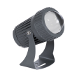 GloboStar® SPOT-FENIA 90135 Σποτ Φωτισμου Wall Washer LED 10W 1100lm 5° DC 24V Αδιάβροχο IP65 Φ7 x Υ12cm Θερμό Λευκό 2700K - Γκρι Ανθρακί - 3 Χρόνια Εγγύηση
