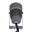 GloboStar® SPOT-FENIA 90137 Σποτ Φωτισμου Wall Washer LED 10W 1000lm 5° DC 24V DMX512 Αδιάβροχο IP65 D7 x H12cm RGB - Γκρι Ανθρακί - 3 Years Warranty
