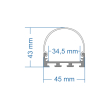 GloboStar® SURFACEPENDANT-PROFILE 70870-3M Προφίλ Αλουμινίου - Βάση & Ψύκτρα Ταινίας LED με Λευκό Γαλακτερό Κάλυμμα - Επιφανειακή & Κρεμαστή Χρήση - Πατητό Κάλυμμα - Ασημί - 3 Μέτρα - Μ300 x Π4.5 x Υ4.2cm