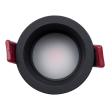 GloboStar® IP 60342 Χωνευτό LED Spot Downlight TrimLess Μπάνιου & WC Φ6.6cm 7W 750lm 45° AC 220-240V IP44 Φ6.6 x Υ5.3cm - Στρόγγυλο - Μαύρο - Φυσικό Λευκό 4500K - Bridgelux COB - TÜV Certified Driver - 5 Years Warranty