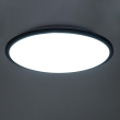 GloboStar® TUFFIN 60998 Πλαφονιέρα Οροφής LED 36W 4140lm 120° AC 220-240V Αδιάβροχη IP54 Φ48 x Υ6.5cm Ψυχρό Λευκό 6000K - Μαύρο - Bridgelux Chips - 3 Years Warranty