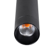 GloboStar® CANAL 60374 Κρεμαστό Φωτιστικό Σποτ Οροφής LED Downlight 7W 700lm 36° AC 220-240V IP20 Φ4 x Υ30cm Θερμό Λευκό 2700K - Μαύρο - Bridgelux COB - 5 Years Warranty
