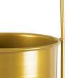 GloboStar® Artificial Garden NISYROS 20488 Κρεμαστό Μεταλλικό Κασπώ Γλάστρα - Flower Pot Χρυσό Φ16cm x Υ52cm