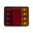 GloboStar® 79931 Ζευγάρι Universal Φανάρια για Τρέιλερ LED - DC 12V - Κόκκινο - Πορτοκαλί - Αδιάβροχα IP66 - Μ12 x Π9.5 x Υ2cm - 2 Χρόνια Εγγύηση