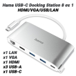Hama USB-C Docking Station 8 σε 1 HDMI/VGA/USB/LAN