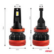 ΛΑΜΠΕΣ LED CAN-BUS H8/9/11 9>16V 90W 6.500K 9900lm (ΜΕ ΑΝΕΜΙΣΤΗΡΑΚΙ) X3 SERIES AMIO - 2 Τεμ.
