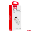 ΦΟΡΤΙΣΤΗΣ ΑΝΑΠΤΗΡΑ 12/24V ΜΕ 2 ΘΥΡΕΣ 2xUSB 10.5W 5V/2.1A ΛΕΥΚΟΣ AMIO - 1 Τεμ.