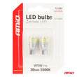 ΛΑΜΠΑΚΙΑ T10 W5W 12V/24V LED CAN-BUS 30xSMD 2016 ΛΕΥΚΟ 5500K ΑΜΙΟ - 2 ΤΕΜ.